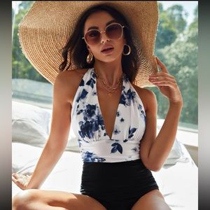 SHEIN halter, one piece swimsuit, size large (8/10)